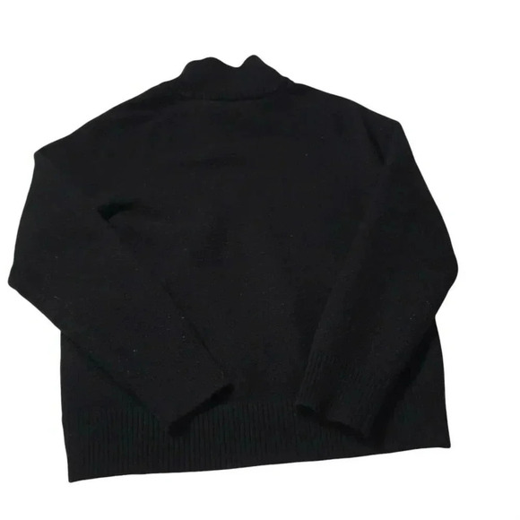 J. Crew Merino Wool size S Sweater Long Sleeve Black Cropped Pullover women's - Picture 3 of 9